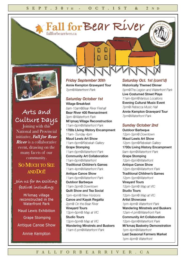 Arts and Culture Days Schedule 2011