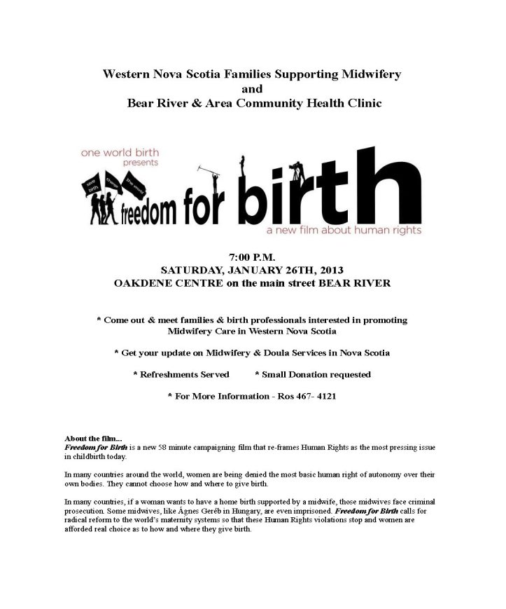 Poster For Freedom For Birth Poster