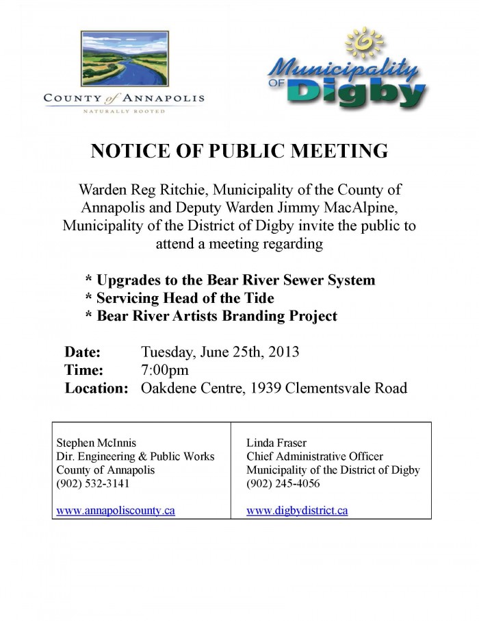 NOTICE OF PUBLIC MEETING