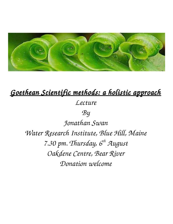 Goethean methods poster