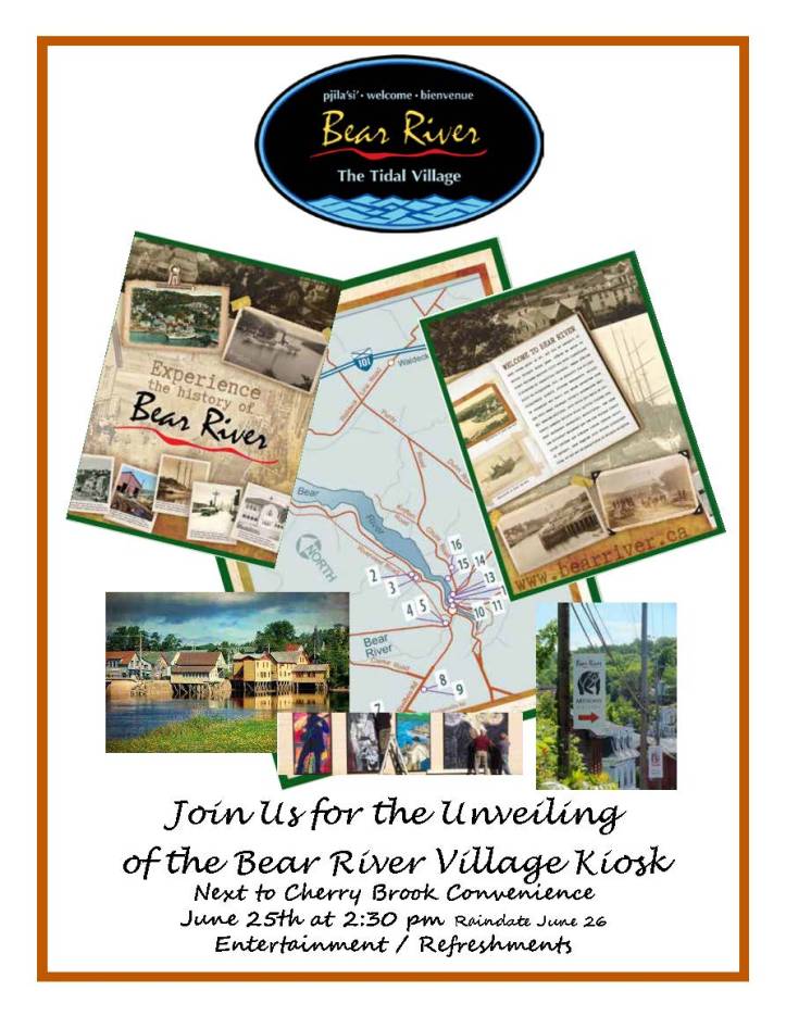 Unveiling June 25th  Bear River Kiosk